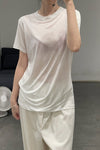 BASERANGE Classic Bamboo Fiber Bamboo Cotton Slim Fit T-shirt Series Collection Round Neck Bottoming Shirt France BAS-TOCT-BL-000-UNDYED